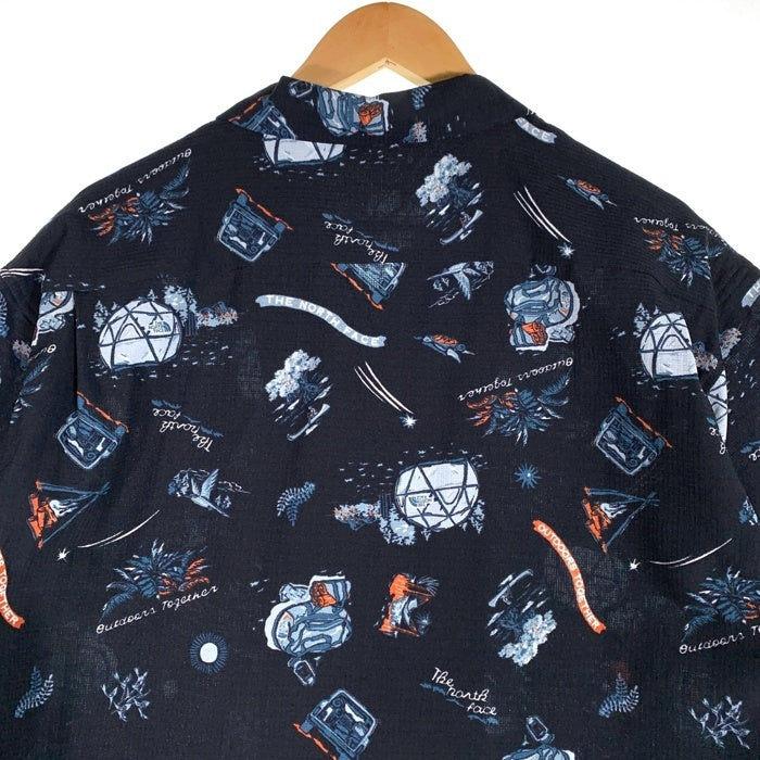 THE NORTH FACE ノースフェイス Aloha Vent Shirt アロハベントシャツ 半袖 ポリエステル ネイビー NR22330 Size L 福生店