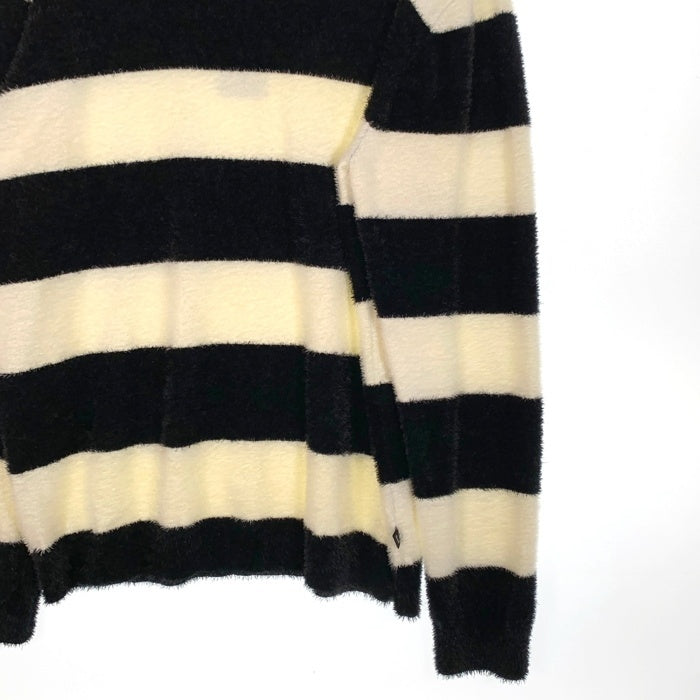 glamb グラム ナイロン ボーダーニット クルーネックセーター ホワイト ブラック GB16AT/KNT12 Size 4 福生店