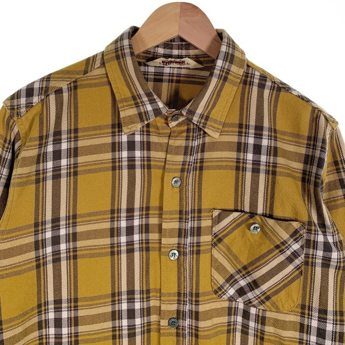 SOFT MACHINE ソフトマシーン チェック柄 長袖 シャツ イエロー SIze L 福生店