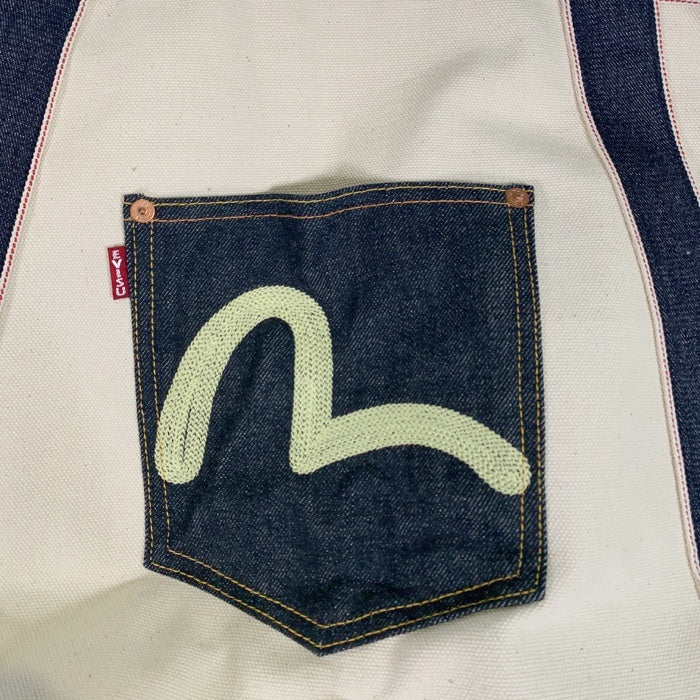 EVISU エヴィス デニム ダック地 トートバッグ インディゴ 生成り ヘラブナ釣り 福生店