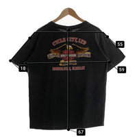 90's~ HARLEY DAVIDSON ハーレーダビッドソン バー&シールド イーグル プリントTシャツ ブラック 1999コピーライト Size XL 福生店