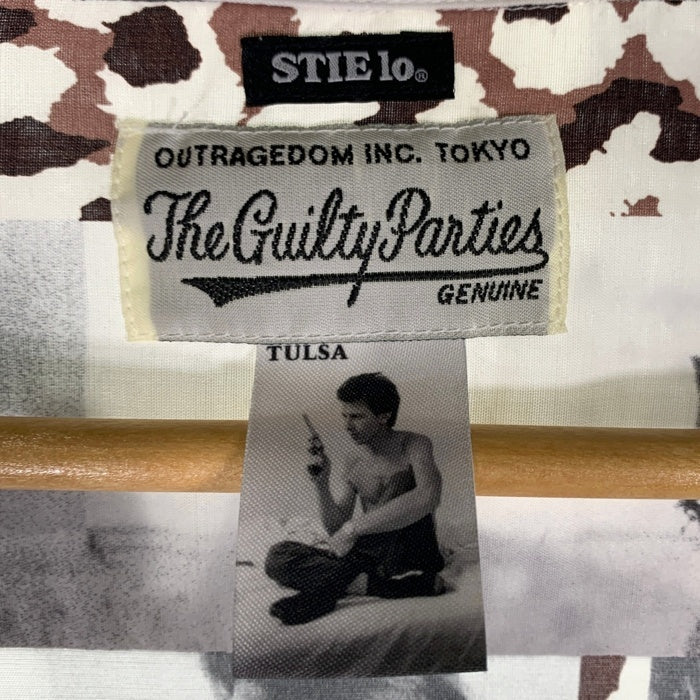 WACKO MARIA ワコマリア LARRY CLARK TULSA ラリー・クラーク タルサ 総柄プリント レーヨンオープンカラーシャツ 半袖 ホワイト Size M 福生店