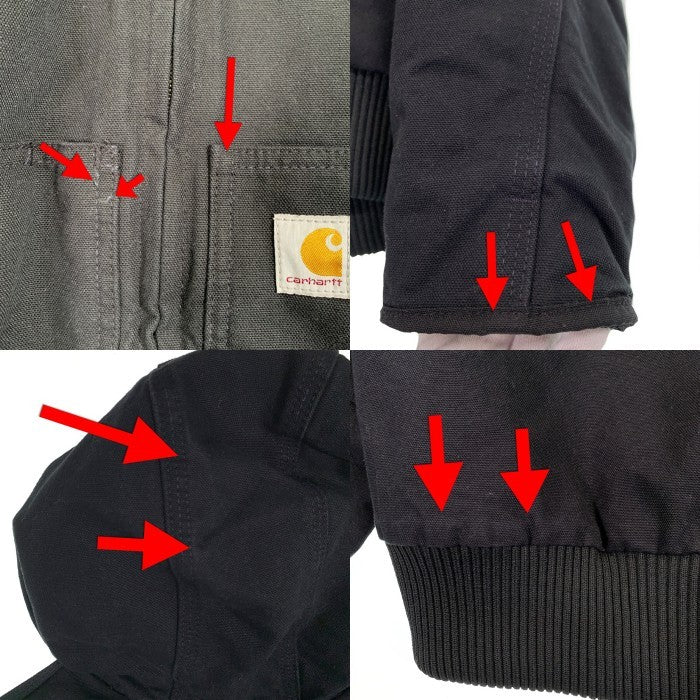 Carhartt カーハート Loose Fit Duck Active Jacket ダック アクティブジャケット パーカー ブラック J130-M 3Mシンサレート メキシコ製 Size L-R 福生店