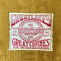 FREEWHEELERS フリーホイーラーズ GREAT LAKES WOODMAN BIB OVERALL ダック地 ビブ オーバーオール イエローブラウン Size 34-34 瑞穂店
