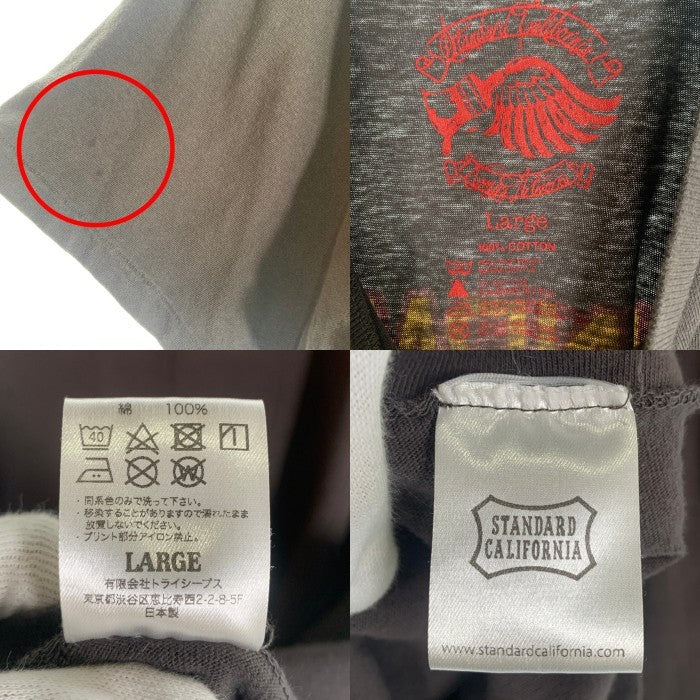 STANDARD CARIFORNIA スタンダードカリフォルニア SD Komy T 半袖 Ｔシャツ チャコール Size L 福生店