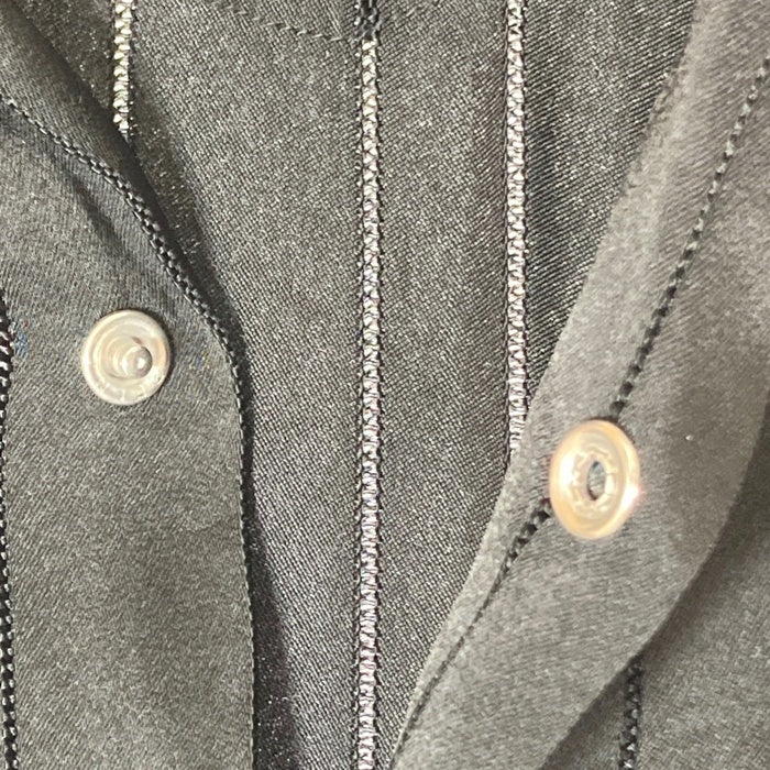 Needles ニードルス OT202 S/S Cowboy One-Up Shirt TA/CU/PE Georgette パピヨン刺繍 カウボーイ オープンカラーシャツ ブラック sizeS 瑞穂店