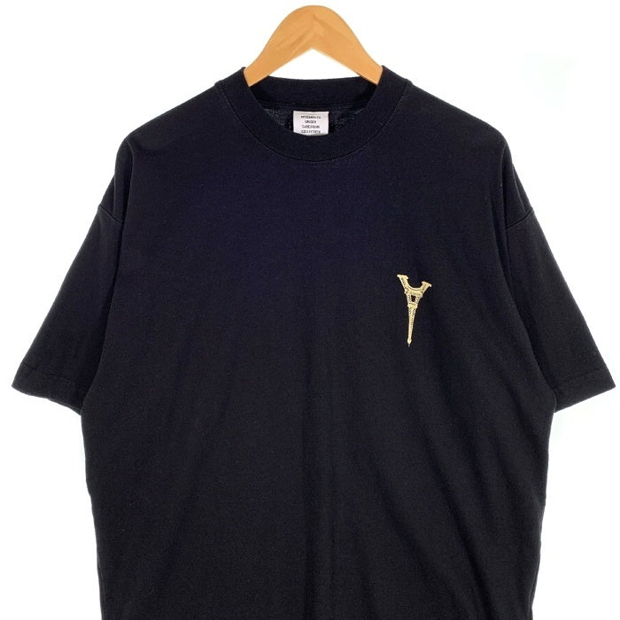 VETEMENTS ヴェトモン Eiffel Tower Logo T-Shirt エッフェル塔 ロゴプリント Tシャツ ブラック UA53TR250B Size S 福生店