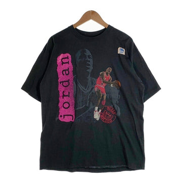 80's~ MICHAEL JORDAN マイケルジョーダン プリントTシャツ ブラック シカゴ・ブルズ SALEM Size XL 福生店