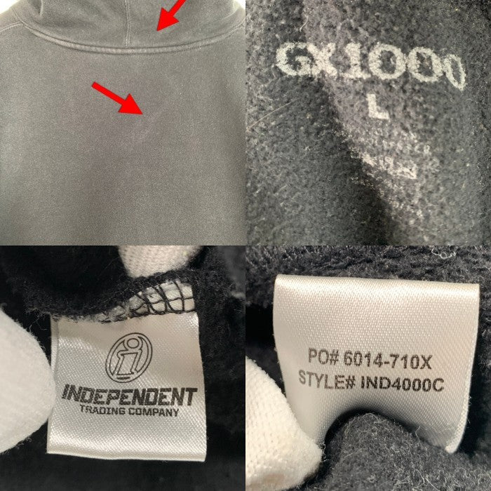 GX1000 ジーエックスセン LSD WORLD PEACE Hooded Sweatshirt プルオーバースウェットパーカー フーディ ブラック Size L 福生店