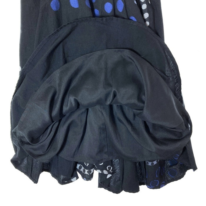 慈雨 ジウ ドットフレアスカート ブラック size40 瑞穂店