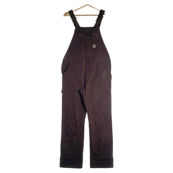 CARHARTT カーハート CANVAS BIB OVERALL キャンバス オーバーオール ブラウン OR2438-W コロンビア製 Size M(8-10) 福生店