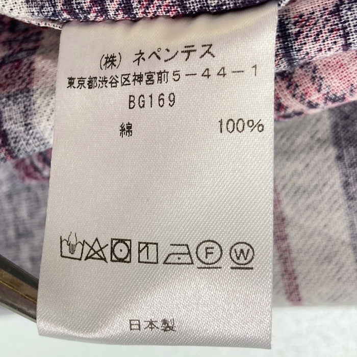 Needles ニードルス BG169 チェック柄 ネルシャツ 長袖シャツ レッド sizeM 瑞穂店