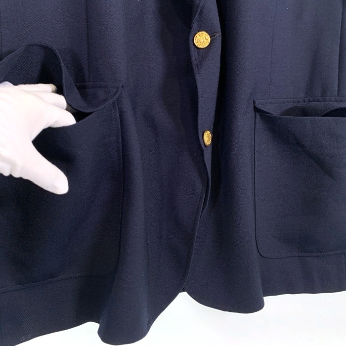 American Trend アメリカントレンド 2B テーラードジャケット 紺ブレ ネイビー 金ボタン USA製 Size XL 相当 福生店
