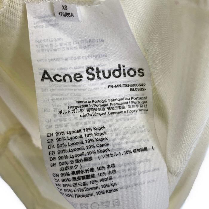 Acne Studios アクネステトゥディオズ SHORT-SLEEVED PIQUE/COLLA ピケカラー ポロシャツ ゲームシャツ アイボリー リヨセル BL0382 Size XS 福生店