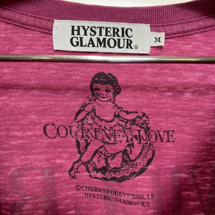 HYSTERIC GLAMOUR ヒステリックグラマー COURTNEY LOVE コートニーラブ プリントTシャツ パープル 0203CT20 Size M 瑞穂店