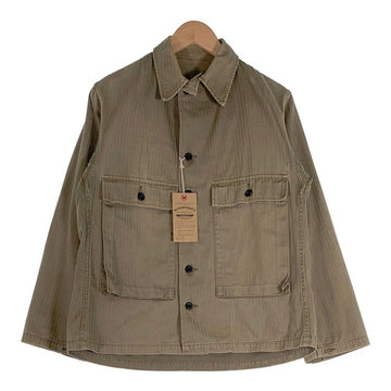 WAREHOUSE ウエアハウス USN 2143 U.S.N. HERRINGBONE UTILITY JACKET ヘリンボーン ユーティリティジャケット トラッカー オリーブ Size 36 福生店