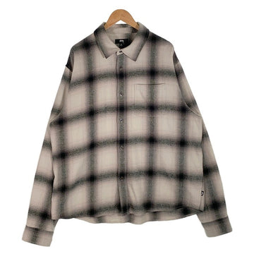 STUSSY ステューシー 22AW Hellshire Plaid Shirt オンブレチェック フランネルシャツ グレー コットン 1110261 Size XL 福生店