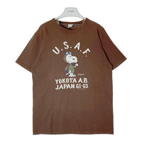 BUZZ RICKSON'S バズリクソンズ SNOOPY スヌーピー 横田基地 限定 USA製 Tシャツ ブラウン sizeXL 瑞穂店