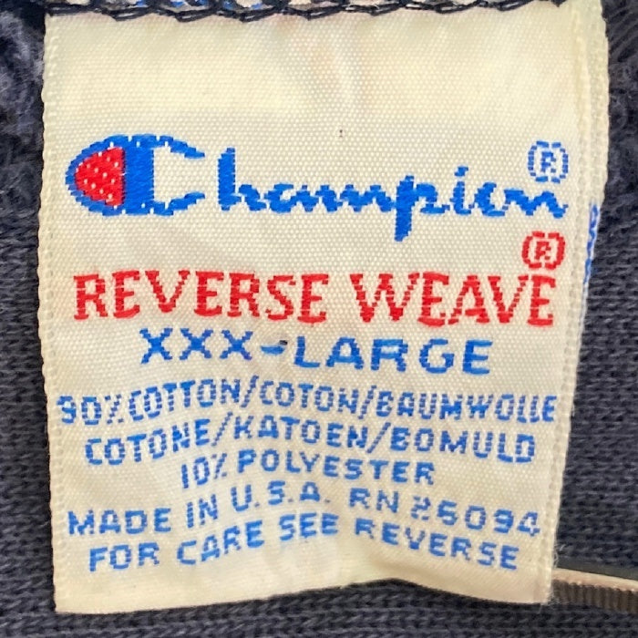 Champion チャンピオン 90's USA製 リバースウィーブ 目あり ダメージ加工 スウェットトレーナー ネイビー sizeXXXL 瑞穂店