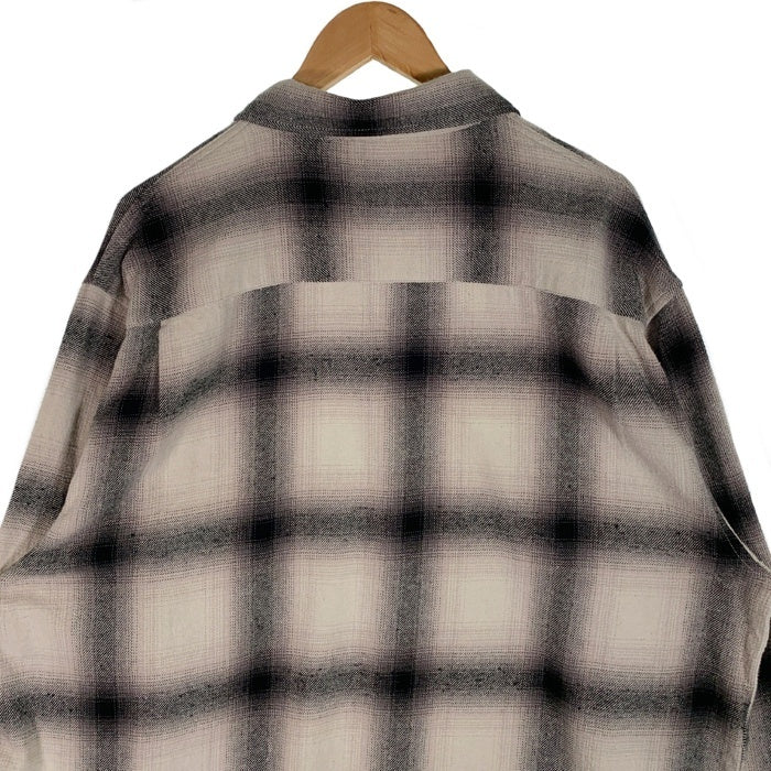 STUSSY ステューシー 22AW Hellshire Plaid Shirt オンブレチェック フランネルシャツ グレー コットン 1110261 Size XL 福生店