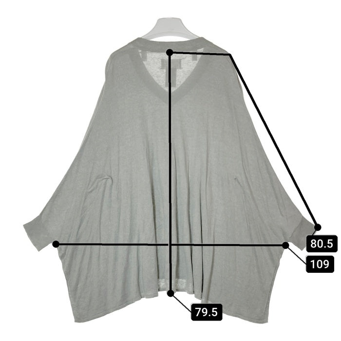 Maison Martin Margiela メゾンマルタンマルジェラ S31HA0482 ④ シルク×リネン ドルマンスリーブ Vネックセーター グレー size1 瑞穂店