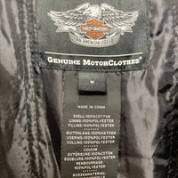 HARLEY DAVIDSON ハーレーダビッドソン 裏地キルティング チェックシャツ ブラック×グレー sizeM 瑞穂店