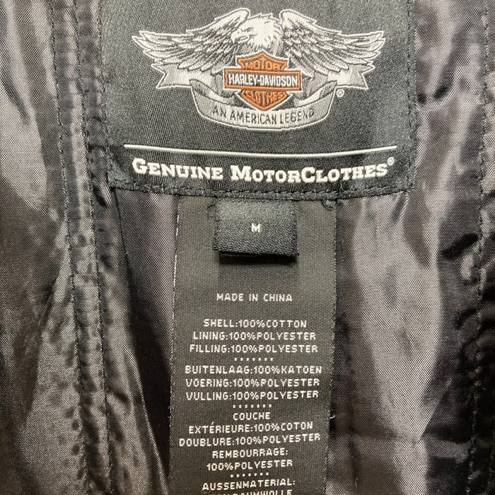 HARLEY DAVIDSON ハーレーダビッドソン 裏地キルティング チェックシャツ ブラック×グレー sizeM 瑞穂店