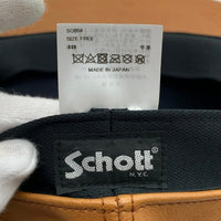 Schott ショット ONE STAR Leather Casquette ワンスター レザーキャスケット ブラウン 福生店