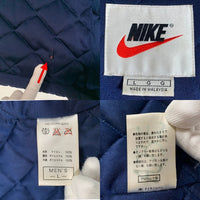 90-00's NIKE ナイキ ナイロン スタンドカラー ジップアップジャケット ロイヤルブルー ネイビー Size L 福生店