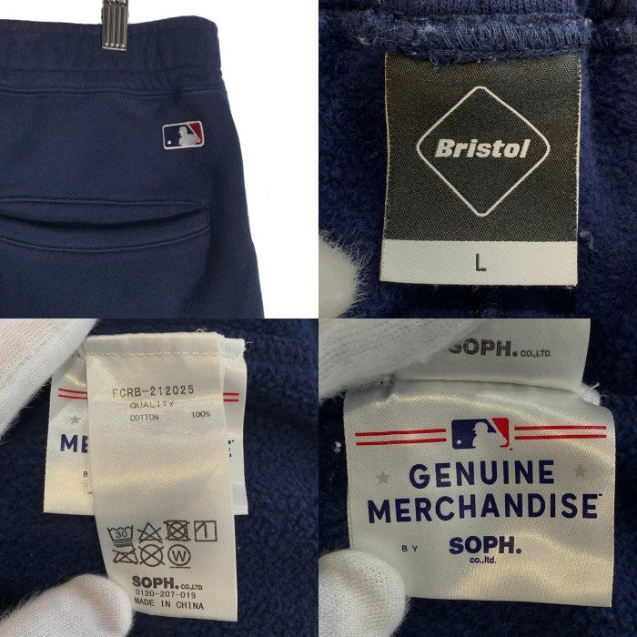 F.C.Real Bristol エフシーレアルブリストル 21AW MLB TOUR TEAM SWEAT PANTS スウェットパンツ ヤンキース ネイビー FCRB-212025 Size L 福生店