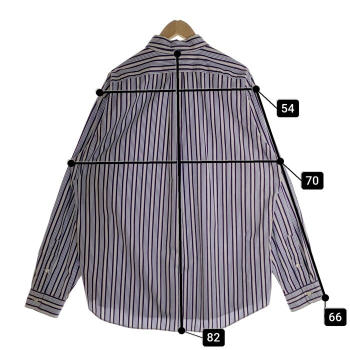 Ralph Lauren ラルフローレン CUSTOM FIT マルチストライプ ボタンダウンシャツ パープル ブルー Size XL 福生店
