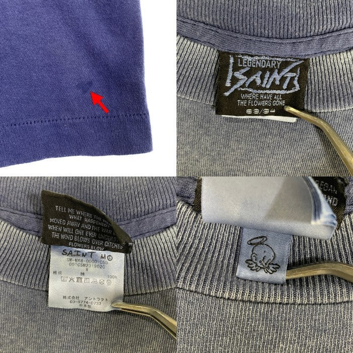 SAINT Mxxxxxx セントマイケル A BATHING APE アベイシングエイプ 26SS BAPE SS T-SHIRT 半袖 Tシャツ ネイビー SM-MK8-0000-C50 Size M 福生店