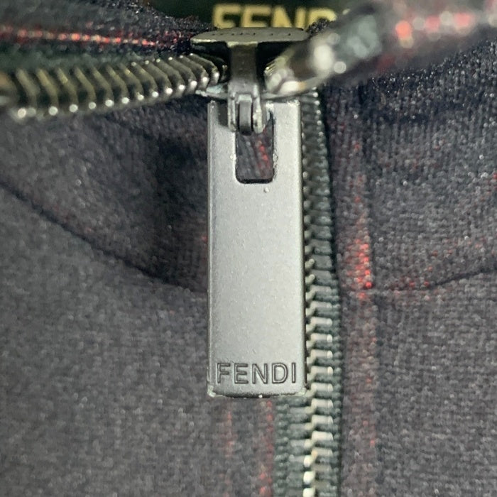FENDI フェンディ 19SS Color-block Bomber Jacket ズッカ柄 ラインコットン ジップアップ トラック ジャケット ブラック ブラウン FY0960 A6ZY イタリア製 Size XL 福生店