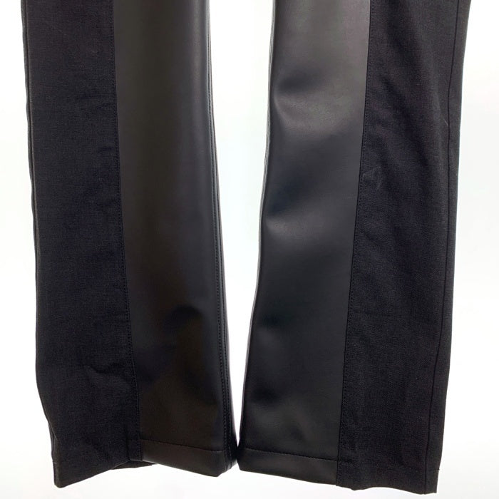 AVALONE アヴァロン 20AW 2TONE MIX PANTS 2トーンミックスパンツ フェイクレザー切替 ブラック A-20AW-DLP Size 1 福生店