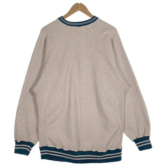 Champion チャンピオン REVERSE WEAVE リバースウィーヴ 刺繍ロゴ クルーネック スウェット グレー Size XX-LARGE 福生店