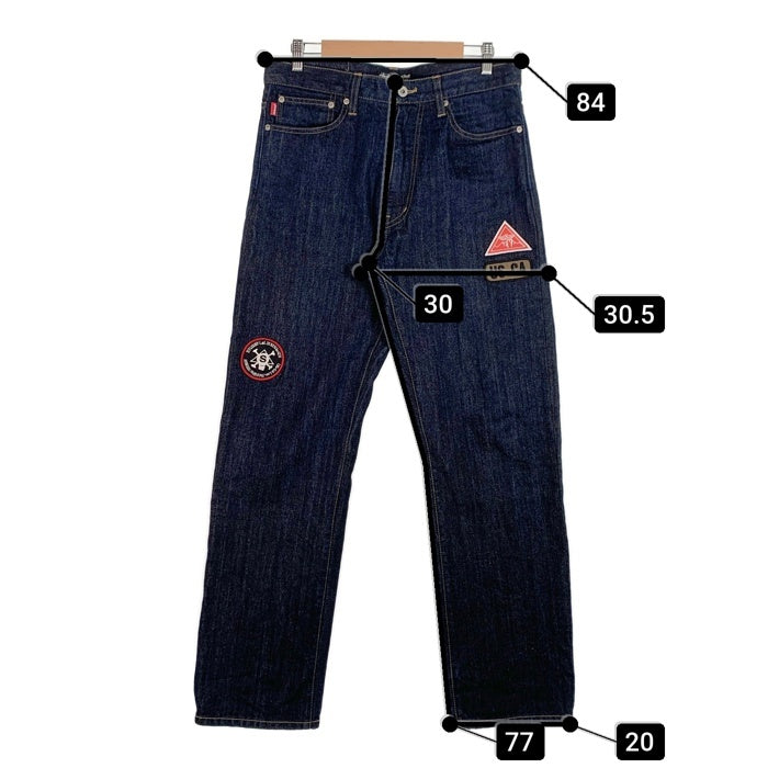 STUSSY ステューシー ROUGH&RUGGED DENIM マルチワッペン ストレートデニムパンツ インディゴ Size 32 福生店