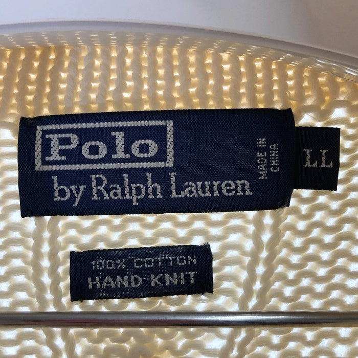 Polo Ralph Lauren ポロラルフローレン ショールカラー ケーブル カーディガン ハンドニット ホワイト sizeLL 瑞穂店