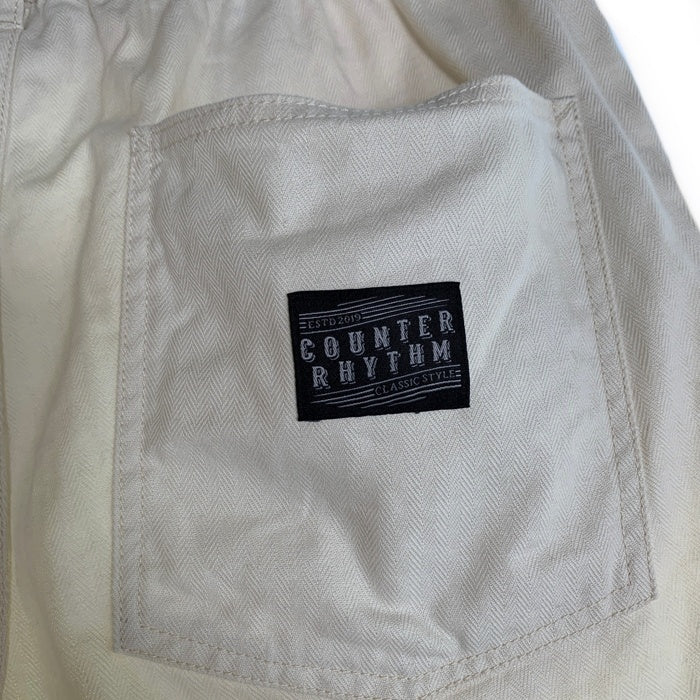 COUNTER RHYTHM カウンターリズム ヘリンボーン ショーツ ショートパンツ アイボリー Size L 福生店