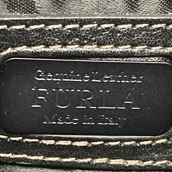 FURLA フルラ ダルメシアン ハラコ ハンドバッグ ブラック×オフホワイト 瑞穂店