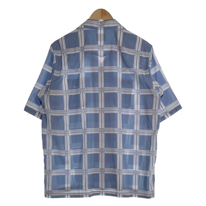 Needles ニードルズ S/S COWBOY ONE-UP SHIRT レーヨン コットン オープンカラー ウエスタンシャツ 半袖 ブルー MR180 福生店