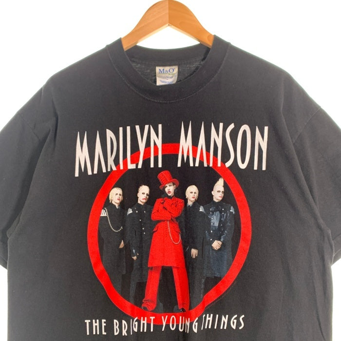 00's MARILYN MANSON マリリンマンソン THE BRIGHT YOUNG THINGS コピーライト2003 半袖 Tシャツ ブラック Size XL 福生店