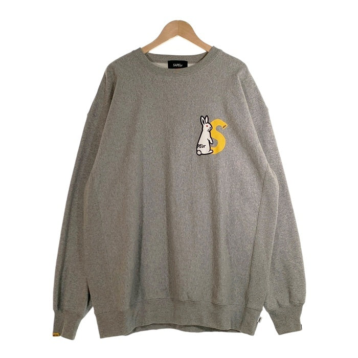 SAPEur サプール FR2 エフアールツー 20AW Cement Rabbit Sweat セメントラビット プリント クルーネックスウェットトレーナー グレー Size XXL 福生店