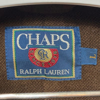 CHAPS RALPH LAUREN チャップスラルフローレン 80's チェック ウール 襟付きコート ブラウン sizeL 瑞穂店