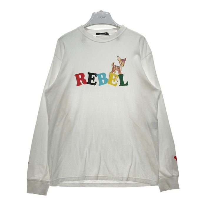 UNDERCOVER アンダーカバー REBEL バンビ ロングスリーブ プリントTシャツ ホワイト UC1C4892-2 Size 3 瑞穂店