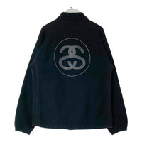STUSSY ステューシー CHAMPION チャンピオン リバースウィーブ 防風スウェット シャネルロゴ コーチジャケット ブラック sizeM 瑞穂店