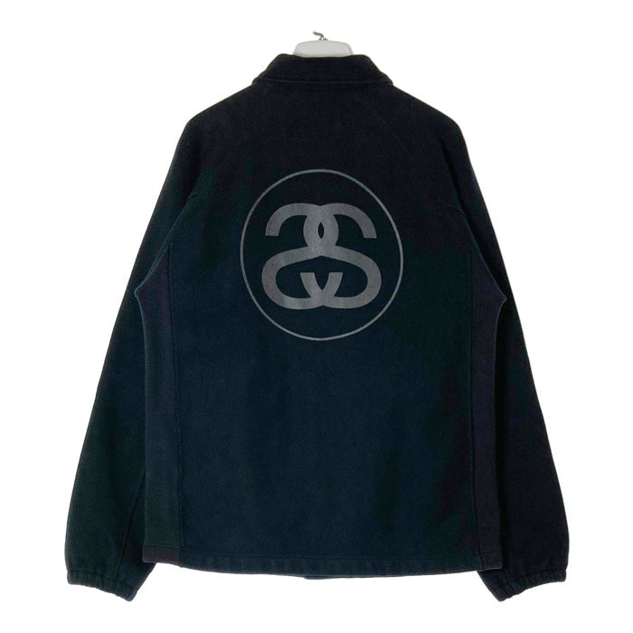 STUSSY ステューシー CHAMPION チャンピオン リバースウィーブ 防風スウェット シャネルロゴ コーチジャケット ブラック sizeM 瑞穂店