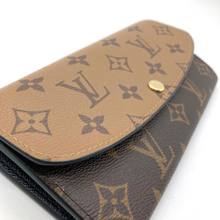 LOUIS VUITTON ルイヴィトン モノグラム・リバース ポルトフォイユ・エミリー 長財布 ベージュ×ブラウン 瑞穂店