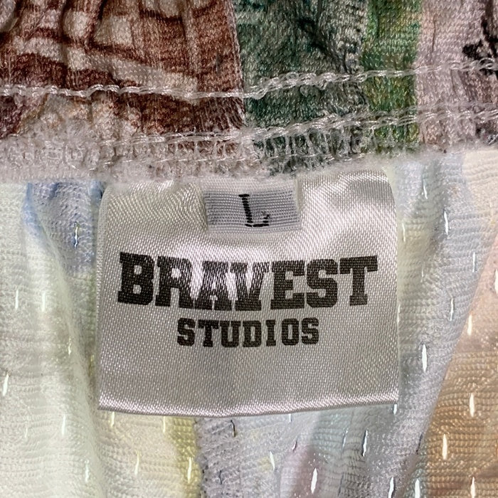 BRAVEST STUDIOS Money Shorts メッシュ ショーツ ハーフ パンツ マルチカラー Size L 福生店