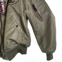 TED COMPANY テッドカンパニー MA-1 フライトジャケット ワッペン ミリタリー グレー TMA-090 Size 44 福生店