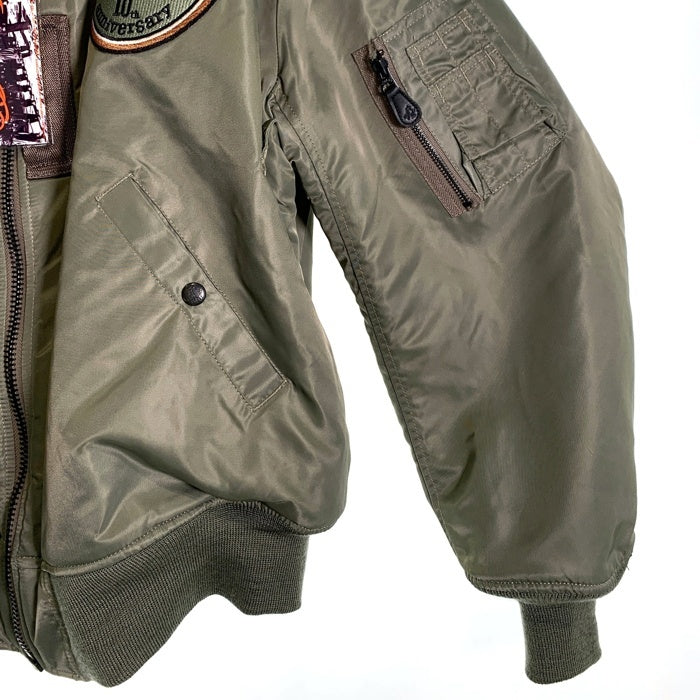 TED COMPANY テッドカンパニー MA-1 フライトジャケット ワッペン ミリタリー グレー TMA-090 Size 44 福生店